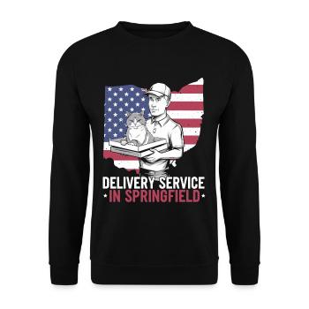 Delivery Service OH Debate  Harris Eating - Unisex Sweatshirt - black - Front - Alina (178cm) & Michal (187cm)