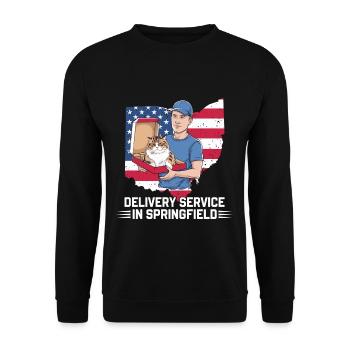 Delivery Service OH Debate  Harris Eating - Unisex Sweatshirt - black - Front - Alina (178cm) & Michal (187cm)