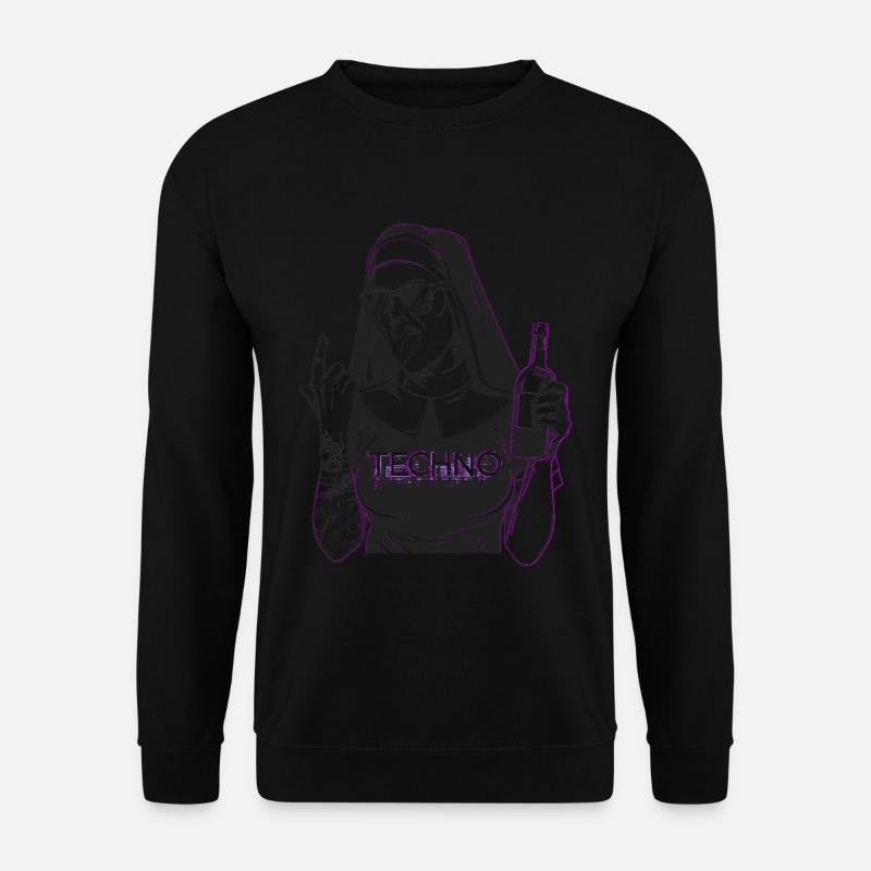 Rebellious Nun Techno Party Hardstyle - Unisex Sweatshirt - black