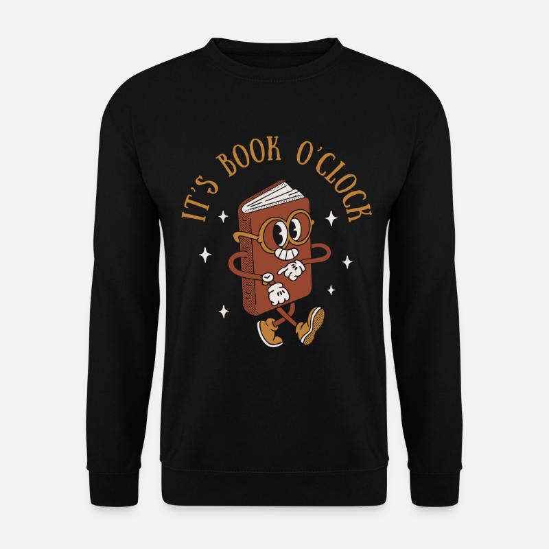 Es ist Book O'clock - Unisex Pullover - Schwarz