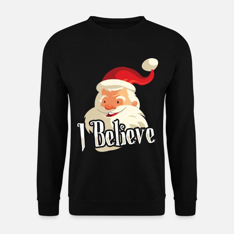 Weihnachtsmann - I Believe - Unisex Pullover - Schwarz