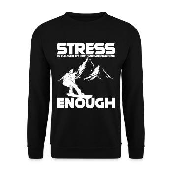 Snowboard Snowboarder Snowboarden Apres Ski Sport - Unisex Pullover - Schwarz - Vorne - Alina (178cm) & Michal (187cm)