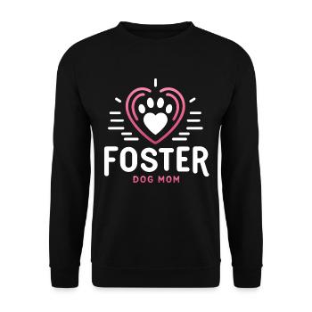 Foster Dog Mom Heartfelt Bond - Unisex Sweatshirt - black - Front - Alina (178cm) & Michal (187cm)
