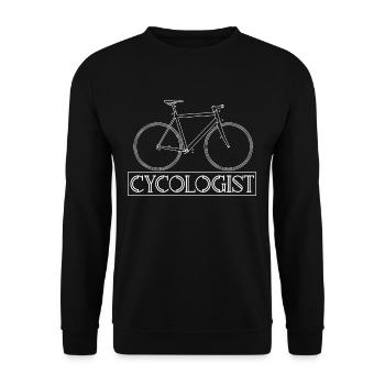 Cycler Gift Cycle Road Bike MTB Kicking - Unisex Sweatshirt - black - Front - Alina (178cm) & Michal (187cm)