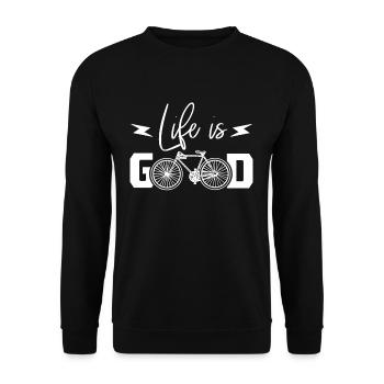 I love cycling gift MTB road bike - Unisex Sweatshirt - black - Front - Alina (178cm) & Michal (187cm)