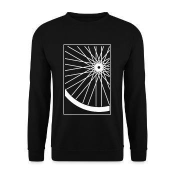 Rad Geschenk Fahrrad Rennrad MTB Fatbike Pedal - Unisex Pullover - Schwarz - Vorne - Alina (178cm) & Michal (187cm)