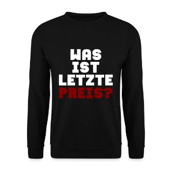 Quel est le dernier prix? - Sweat-shirt Unisexe - noir - Devant - Alina (178cm) & Michal (187cm)