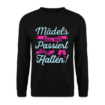 Niveau détenir cadeau filles JGA fête boire - Sweat-shirt Unisexe - noir - Devant - Alina (178cm) & Michal (187cm)