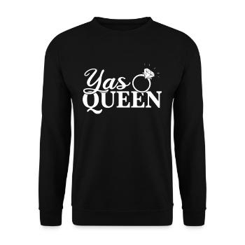 Yas Queen Gift Queen Mariage Mariage Mariage - Sweat-shirt Unisexe - noir - Devant - Alina (178cm) & Michal (187cm)