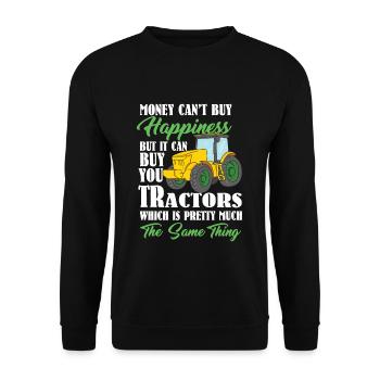 Heureux fermier présente tracteur tracteur - Sweat-shirt Unisexe - noir - Devant - Alina (178cm) & Michal (187cm)