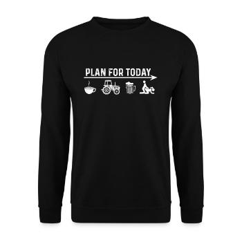 Landwirt Plan Kaffee Geschenk Bier - Sweat-shirt Unisexe - noir - Devant - Alina (178cm) & Michal (187cm)