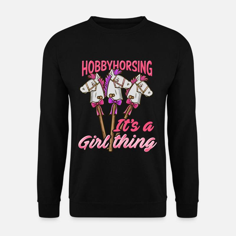 Hobbyhorsing T-Shirt Steckenpferd Reiter Pony - Unisex Pullover - Schwarz