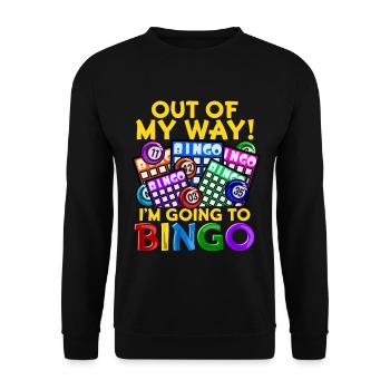 T-shirt de jeu de bingo-test Lucky Seniors Fun Gift - Sweat-shirt Unisexe - noir - Devant - Alina (178cm) & Michal (187cm)