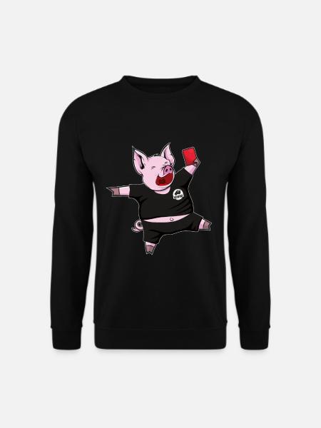 Schwarze Sau lustiges Schiri Schiedsrichter Shirt - Unisex Pullover - Schwarz