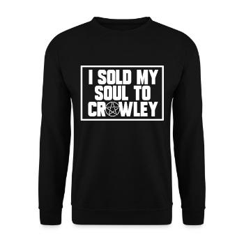 SOLD MY SOUL, GESCHENK - Unisex Pullover - Schwarz - Vorne - Alina (178cm) & Michal (187cm)