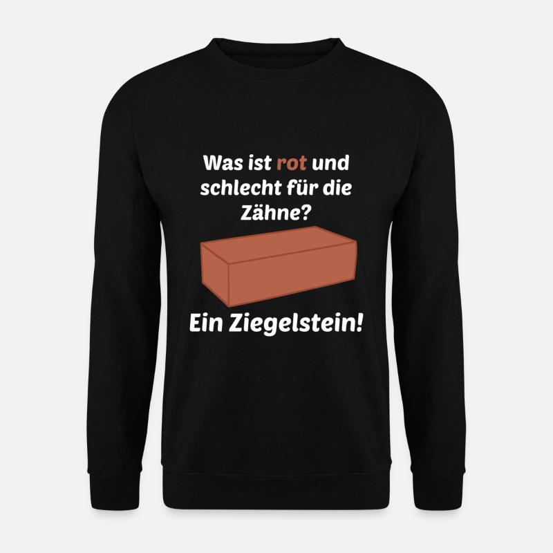 Ziegelstein - Unisex Pullover - Schwarz