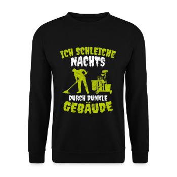 Gebäudereiniger Hausmeister lustiger Spruch Fun - Unisex Pullover - Schwarz - Vorne - Alina (178cm) & Michal (187cm)