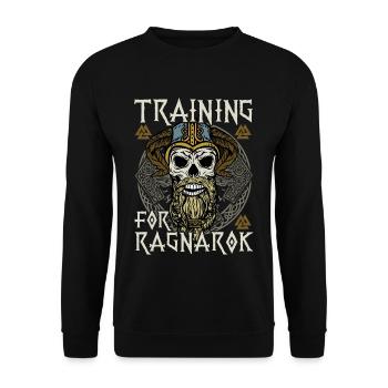 Formation pour le cadeau de chemise de Ragnarok pour les Vikings - Sweat-shirt Unisexe - noir - Devant - Alina (178cm) & Michal (187cm)