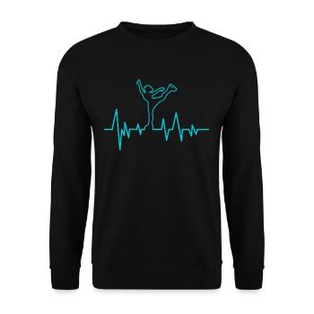 Patinage cardio-battement T-shirt Sport Figures Glace - Sweat-shirt Unisexe - noir - Devant - Alina (178cm) & Michal (187cm)