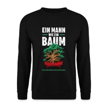 Lustiger Spruch für Kleine Männer kleinwüchsig Fun - Unisex Pullover - Schwarz - Vorne - Alina (178cm) & Michal (187cm)