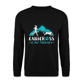 Canicross is my therapy running chien femmes - Sweat-shirt Unisexe - noir - Devant - Alina (178cm) & Michal (187cm)