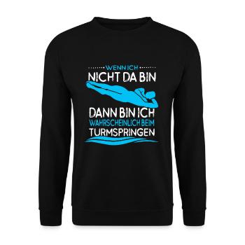 Turmspringer Kunstspringer Wasserspringer Männer - Unisex Pullover - Schwarz - Vorne - Alina (178cm) & Michal (187cm)