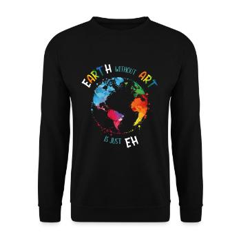 Earth without Art est juste un graphique d'artiste EH - Sweat-shirt Unisexe - noir - Devant - Alina (178cm) & Michal (187cm)