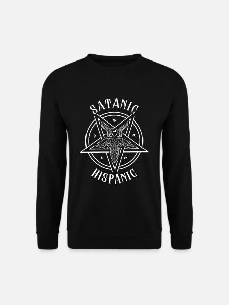 Satanic Hispanic - Baphomet Goat Head Occult - Unisex Pullover - Schwarz