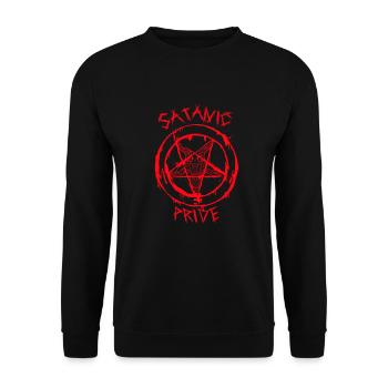 Orgueil satanique I Pentagramme - Sweat-shirt Unisexe - noir - Devant - Alina (178cm) & Michal (187cm)