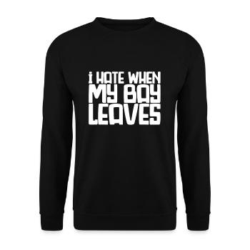 I Hate When My Bay Leaves I Funny Gardening - Unisex Sweatshirt - black - Front - Alina (178cm) & Michal (187cm)