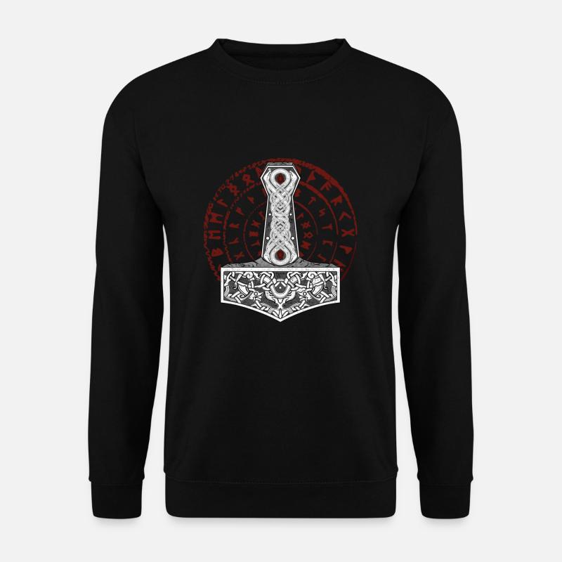 Viking Hammer Mjolnir - Unisex Pullover - Schwarz