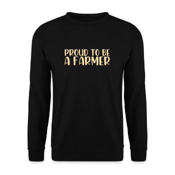 Proud To Be A Farmer Funny Farming - Unisex Sweatshirt - black - Front - Alina (178cm) & Michal (187cm)