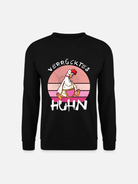 Crazy Chicken Funny Farmer - Unisex Sweatshirt - black