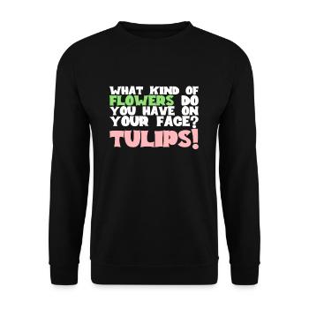 Quel genre de fleurs avez-vous sur votre visage - Sweat-shirt Unisexe - noir - Devant - Alina (178cm) & Michal (187cm)