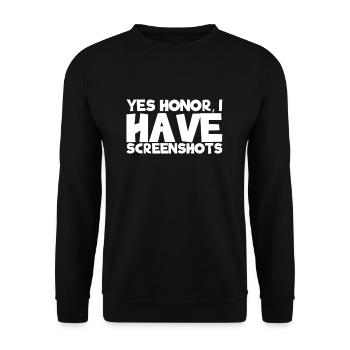 Oui Honor I Have Screenshots Lawyer Funny - Sweat-shirt Unisexe - noir - Devant - Alina (178cm) & Michal (187cm)