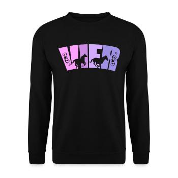 Geburtstag Mädchen 4 Jahre alt Pferd Pferde - Unisex Pullover - Schwarz - Vorne - Alina (178cm) & Michal (187cm)
