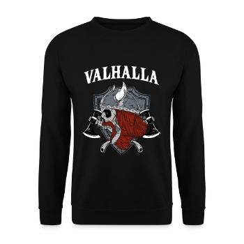 Valhalla I Guerrier Viking - Sweat-shirt Unisexe - noir - Devant - Alina (178cm) & Michal (187cm)