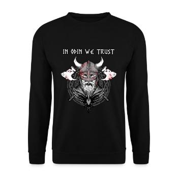 À Odin, nous faisons confiance à I Viking Warrior - Sweat-shirt Unisexe - noir - Devant - Alina (178cm) & Michal (187cm)