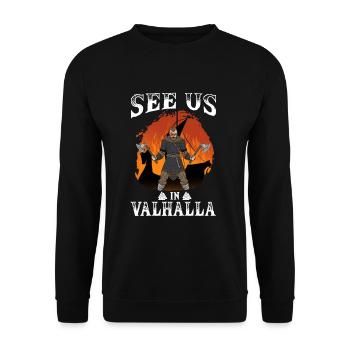 Rendez-vous à Valhalla I Valhalla Viking - Sweat-shirt Unisexe - noir - Devant - Alina (178cm) & Michal (187cm)