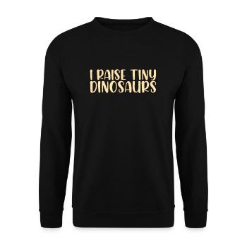 J’élève de minuscules dinosaures minuscules I Poulets drôles - Sweat-shirt Unisexe - noir - Devant - Alina (178cm) & Michal (187cm)