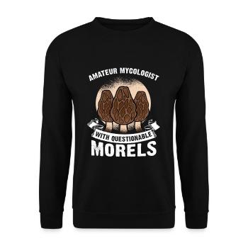 Amateur Mycologist With Questionable Morels - Unisex Pullover - Schwarz - Vorne - Alina (178cm) & Michal (187cm)