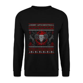 Merry Antichristmas I Baphomet Death Metal - Unisex Sweatshirt - black - Front - Alina (178cm) & Michal (187cm)