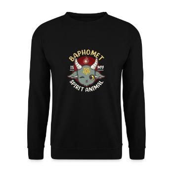 Baphomet Is My Spirit Animal I Satanic Occult - Unisex Sweatshirt - black - Front - Alina (178cm) & Michal (187cm)