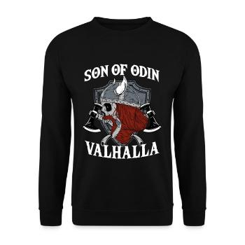 Fils d’Odin Valhalla I Mythologie Viking - Sweat-shirt Unisexe - noir - Devant - Alina (178cm) & Michal (187cm)