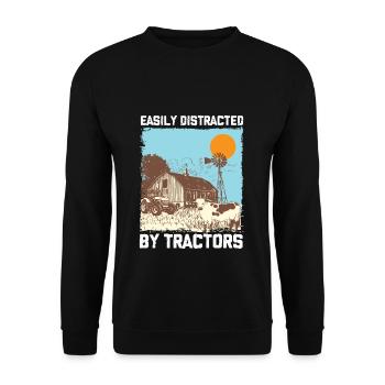 FAMERS5 FACILEMENT DISTRAITS PAR LES TRACTIORS - Sweat-shirt Unisexe - noir - Devant - Alina (178cm) & Michal (187cm)