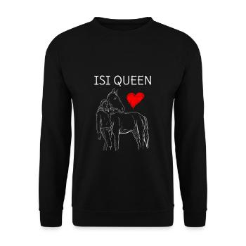 RIDERANDHORSEILLUSTRATION2 ISIQUEEN - Unisex Sweatshirt - black - Front - Alina (178cm) & Michal (187cm)