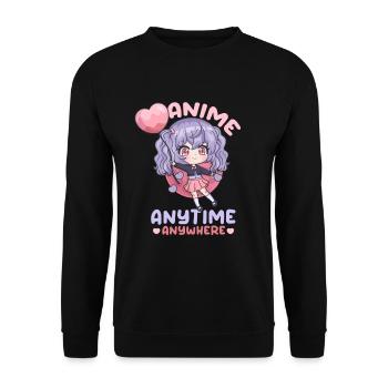 87551666604524790 avant - Sweat-shirt Unisexe - noir - Devant - Alina (178cm) & Michal (187cm)