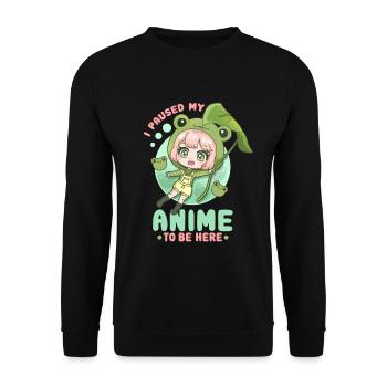 79361666607093162 avant - Sweat-shirt Unisexe - noir - Devant - Alina (178cm) & Michal (187cm)
