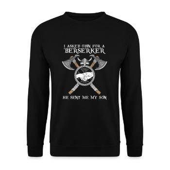 front 41401662293039481 - Unisex Pullover - Schwarz - Vorne - Alina (178cm) & Michal (187cm)