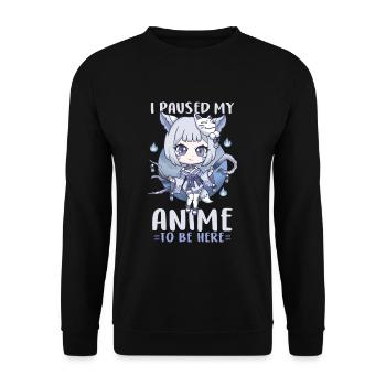 99171666603197551 avant - Sweat-shirt Unisexe - noir - Devant - Alina (178cm) & Michal (187cm)